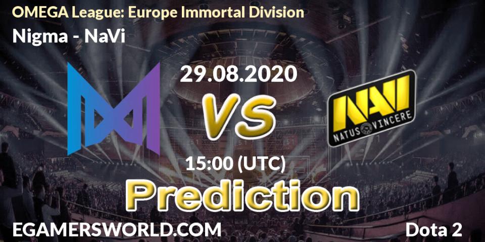 Nigma vs NaVi: Betting TIp, Match Prediction. 29.08.2020 at 14:18. Dota 2, OMEGA League: Europe Immortal Division