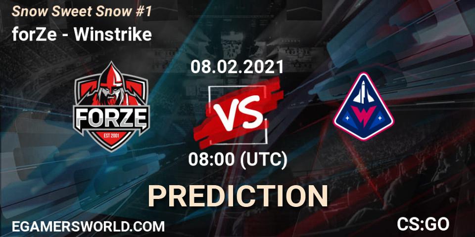 forZe vs Winstrike: Betting TIp, Match Prediction. 08.02.21. CS2 (CS:GO), Snow Sweet Snow #1