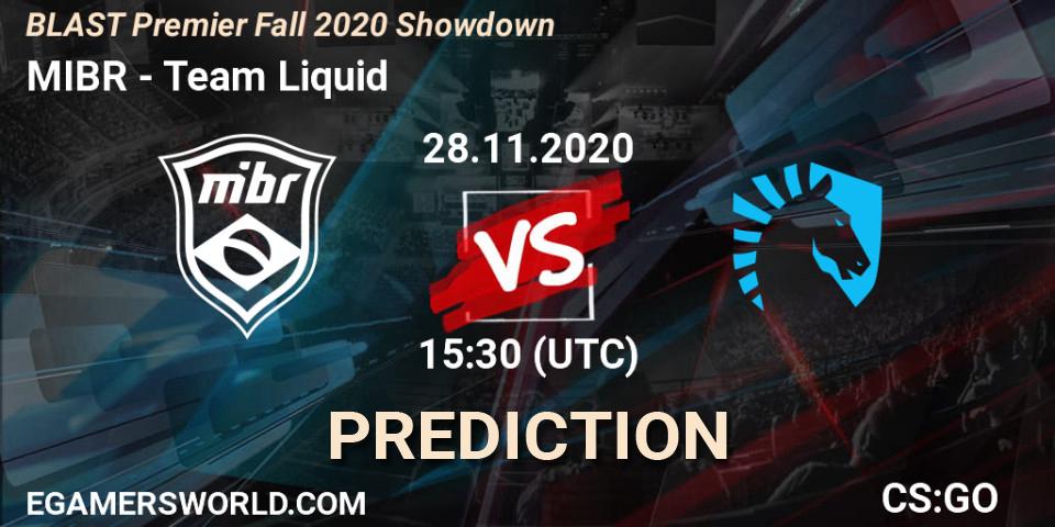 MIBR vs Team Liquid: Betting TIp, Match Prediction. 28.11.20. CS2 (CS:GO), BLAST Premier Fall 2020 Showdown