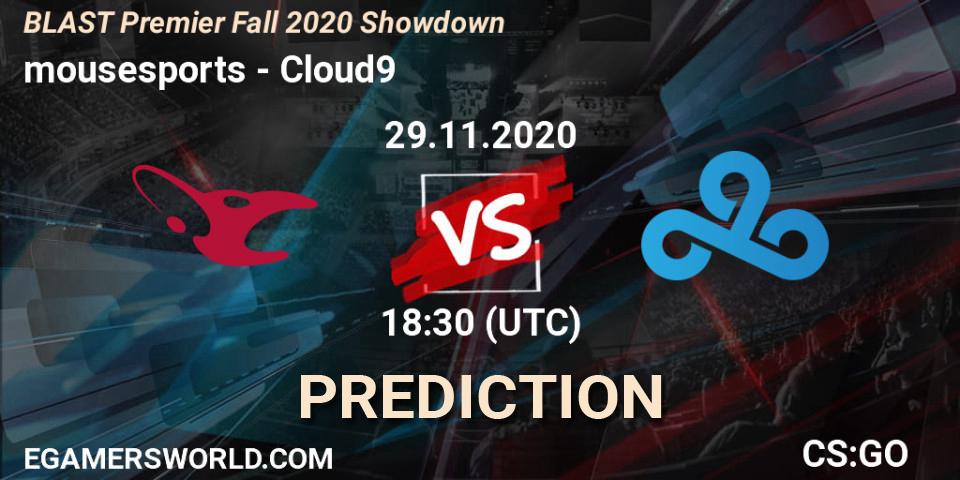 mousesports vs Cloud9: Betting TIp, Match Prediction. 29.11.20. CS2 (CS:GO), BLAST Premier Fall 2020 Showdown