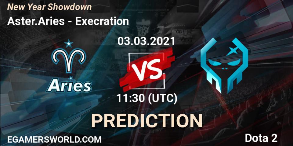 Aster.Aries vs Execration: Betting TIp, Match Prediction. 03.03.2021 at 13:12. Dota 2, New Year Showdown