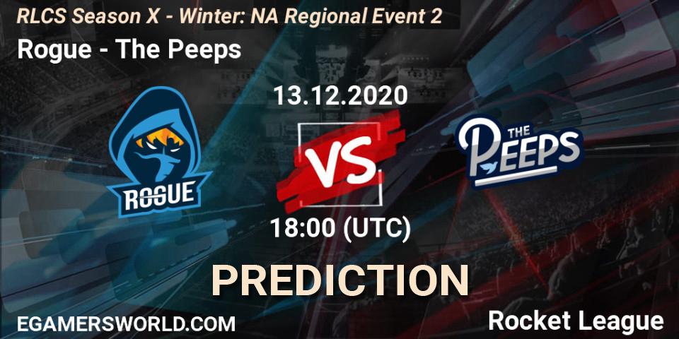Rogue vs The Peeps: Betting TIp, Match Prediction. 13.12.20. Rocket League, RLCS Season X - Winter: NA Regional Event 2
