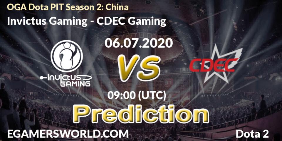 Invictus Gaming vs CDEC Gaming: Betting TIp, Match Prediction. 06.07.20. Dota 2, OGA Dota PIT Season 2: China