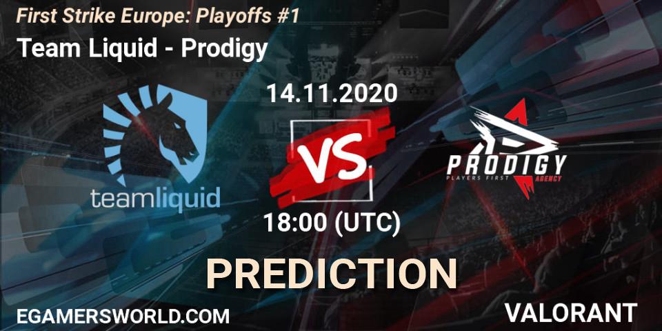 Team Liquid vs Prodigy: Betting TIp, Match Prediction. 14.11.2020 at 19:00. VALORANT, First Strike Europe: Playoffs #1