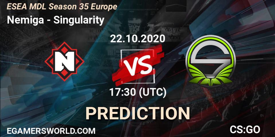 Nemiga vs Singularity: Betting TIp, Match Prediction. 22.10.20. CS2 (CS:GO), ESEA MDL Season 35 Europe