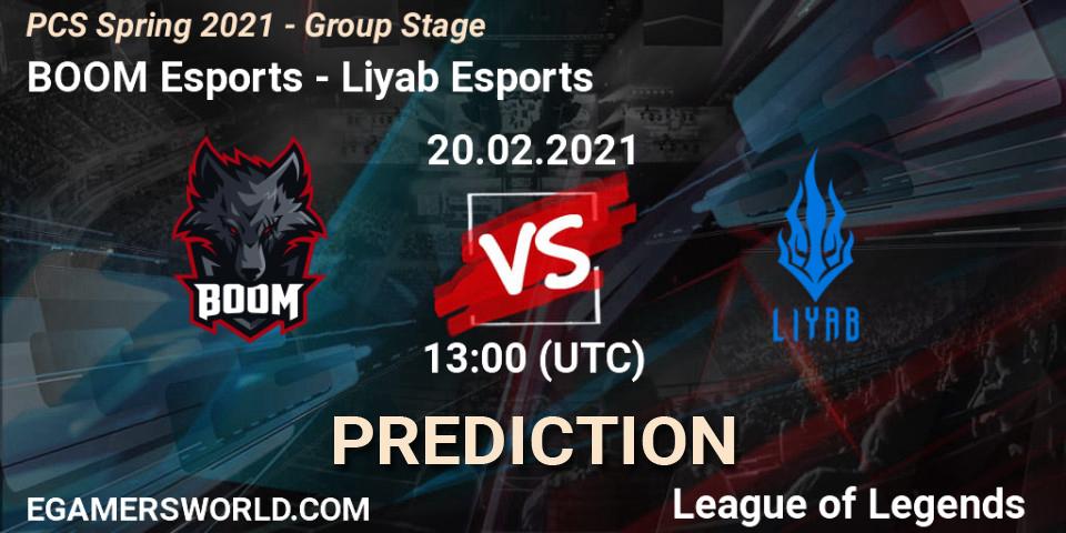 BOOM Esports vs Liyab Esports: Betting TIp, Match Prediction. 20.02.2021 at 13:00. LoL, PCS Spring 2021 - Group Stage
