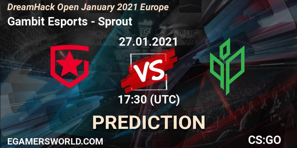 Gambit Esports vs Sprout: Betting TIp, Match Prediction. 27.01.21. CS2 (CS:GO), DreamHack Open January 2021 Europe