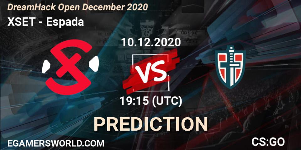 XSET vs Espada: Betting TIp, Match Prediction. 10.12.20. CS2 (CS:GO), DreamHack Open December 2020