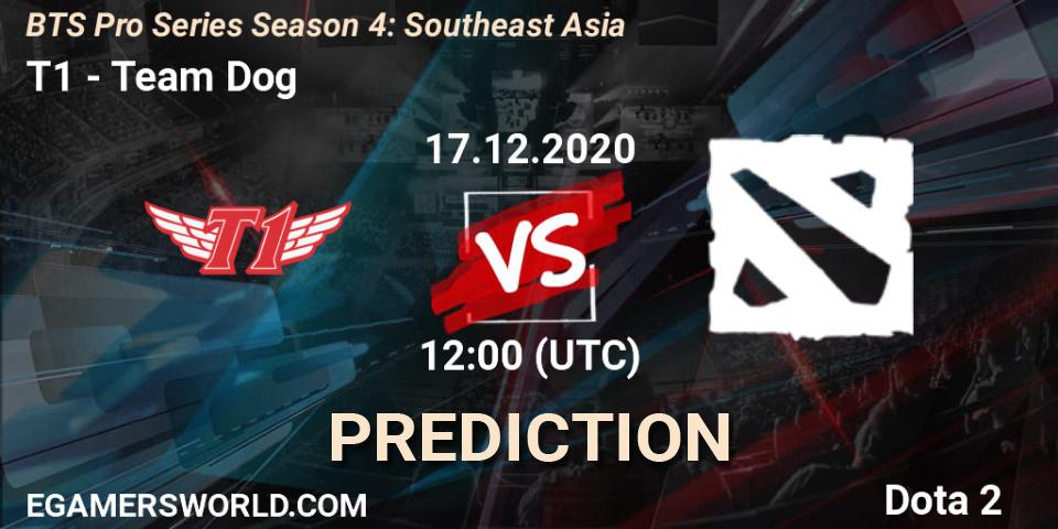 T1 vs Team Dog: Betting TIp, Match Prediction. 17.12.2020 at 12:08. Dota 2, BTS Pro Series Season 4: Southeast Asia