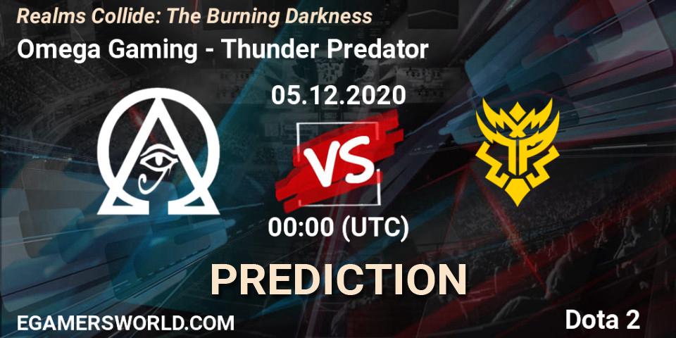 Omega Gaming vs Thunder Predator: Betting TIp, Match Prediction. 05.12.20. Dota 2, Realms Collide: The Burning Darkness
