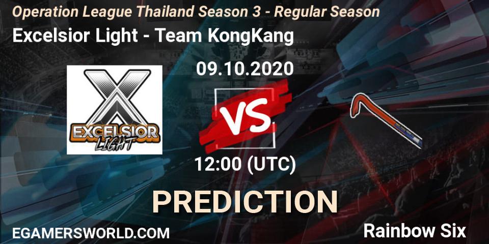 Excelsior Light vs Team KongKang: Betting TIp, Match Prediction. 09.10.2020 at 12:00. Rainbow Six, Operation League Thailand Season 3 - Regular Season