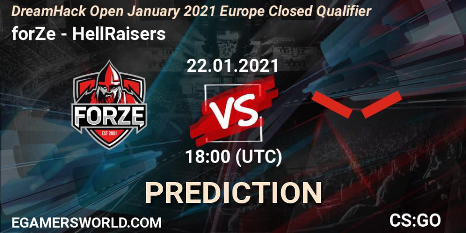 forZe vs HellRaisers: Betting TIp, Match Prediction. 22.01.21. CS2 (CS:GO), DreamHack Open January 2021 Europe Closed Qualifier