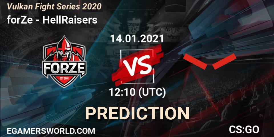forZe vs HellRaisers: Betting TIp, Match Prediction. 14.01.21. CS2 (CS:GO), Vulkan Fight Series 2020