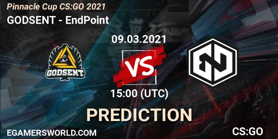 GODSENT vs EndPoint: Betting TIp, Match Prediction. 09.03.21. CS2 (CS:GO), Pinnacle Cup #1