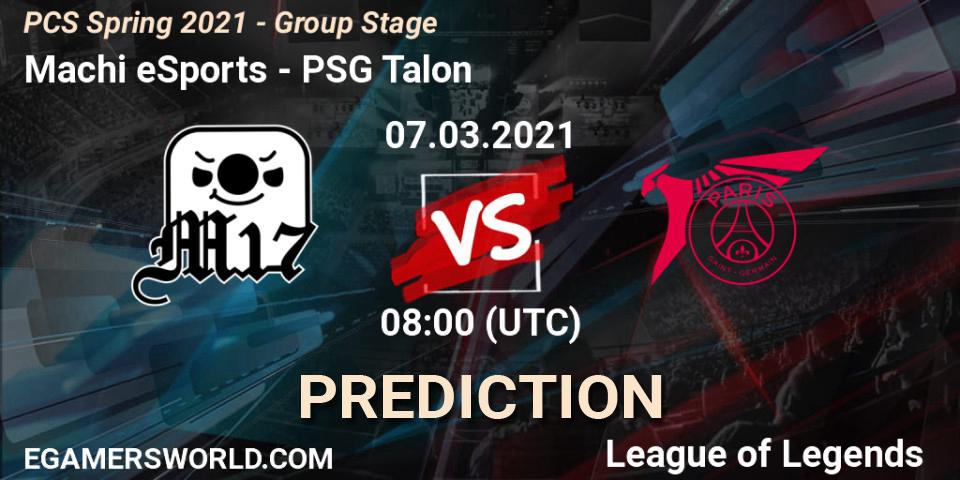 Machi eSports vs PSG Talon: Betting TIp, Match Prediction. 07.03.2021 at 10:10. LoL, PCS Spring 2021 - Group Stage