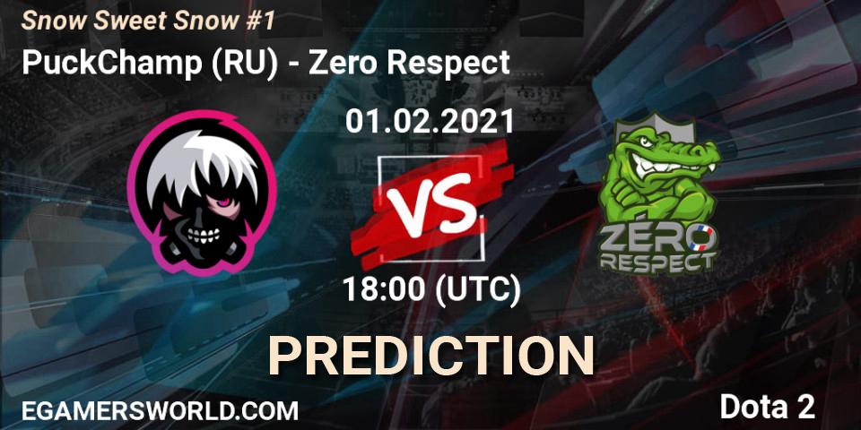 PuckChamp (RU) vs Zero Respect: Betting TIp, Match Prediction. 01.02.2021 at 17:58. Dota 2, Snow Sweet Snow #1