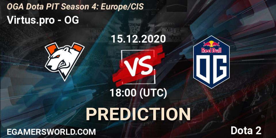Virtus.pro vs OG: Betting TIp, Match Prediction. 15.12.20. Dota 2, OGA Dota PIT Season 4: Europe/CIS