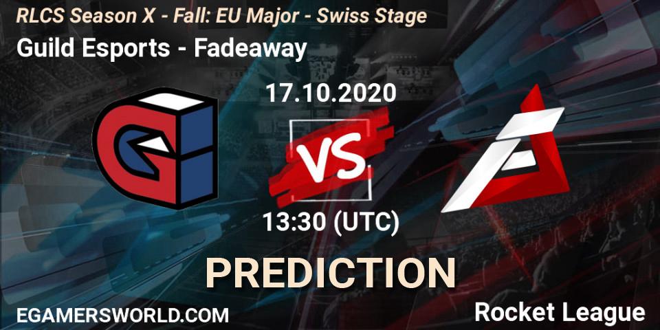 Guild Esports vs Fadeaway: Betting TIp, Match Prediction. 17.10.2020 at 13:30. Rocket League, RLCS Season X - Fall: EU Major - Swiss Stage