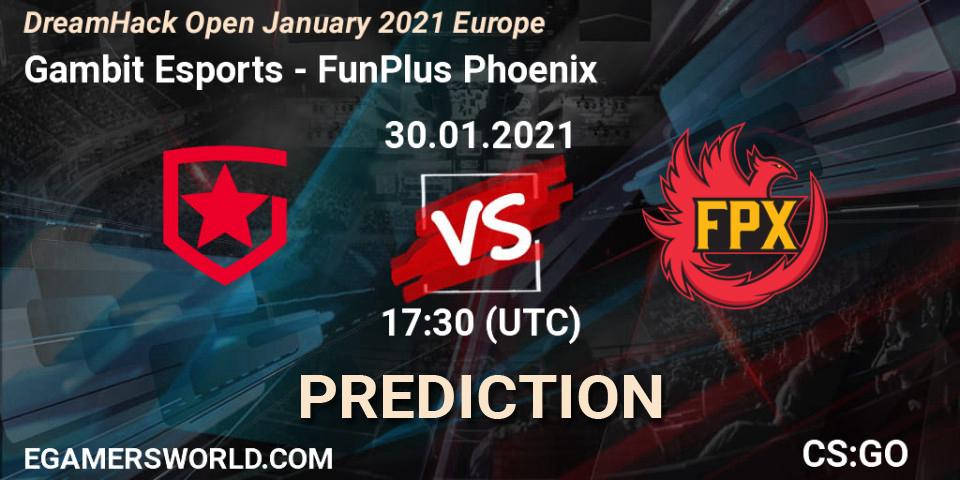 Gambit Esports vs FunPlus Phoenix: Betting TIp, Match Prediction. 30.01.21. CS2 (CS:GO), DreamHack Open January 2021 Europe
