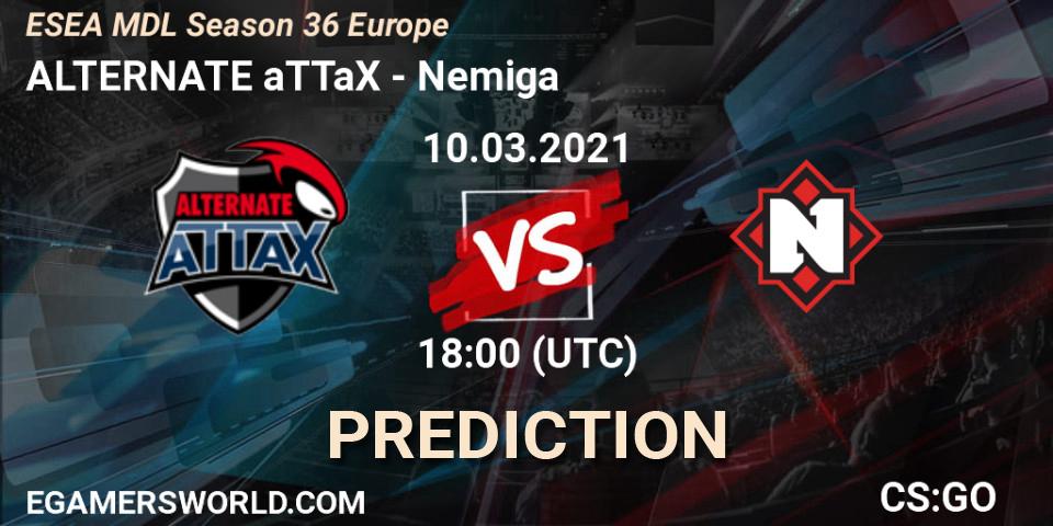 ALTERNATE aTTaX vs Nemiga: Betting TIp, Match Prediction. 10.03.21. CS2 (CS:GO), MDL ESEA Season 36: Europe - Premier division
