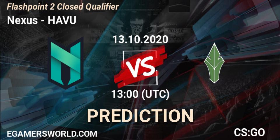 Nexus vs HAVU: Betting TIp, Match Prediction. 13.10.20. CS2 (CS:GO), Flashpoint 2 Closed Qualifier