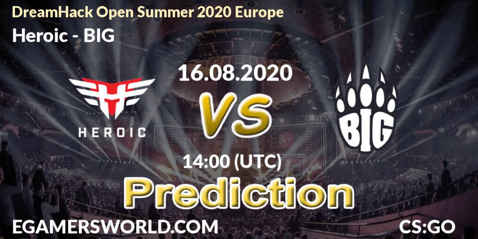 Heroic vs BIG: Betting TIp, Match Prediction. 16.08.20. CS2 (CS:GO), DreamHack Open Summer 2020 Europe