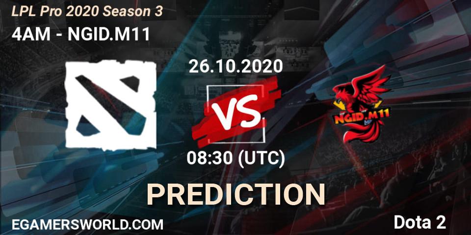 4AM vs NGID.M11: Betting TIp, Match Prediction. 26.10.20. Dota 2, LPL Pro 2020 Season 3