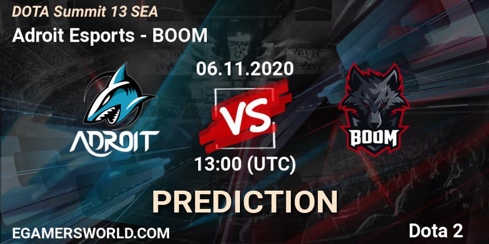 Adroit Esports vs BOOM: Betting TIp, Match Prediction. 06.11.20. Dota 2, DOTA Summit 13: SEA