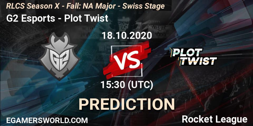 G2 Esports vs Plot Twist: Betting TIp, Match Prediction. 18.10.20. Rocket League, RLCS Season X - Fall: NA Major - Swiss Stage