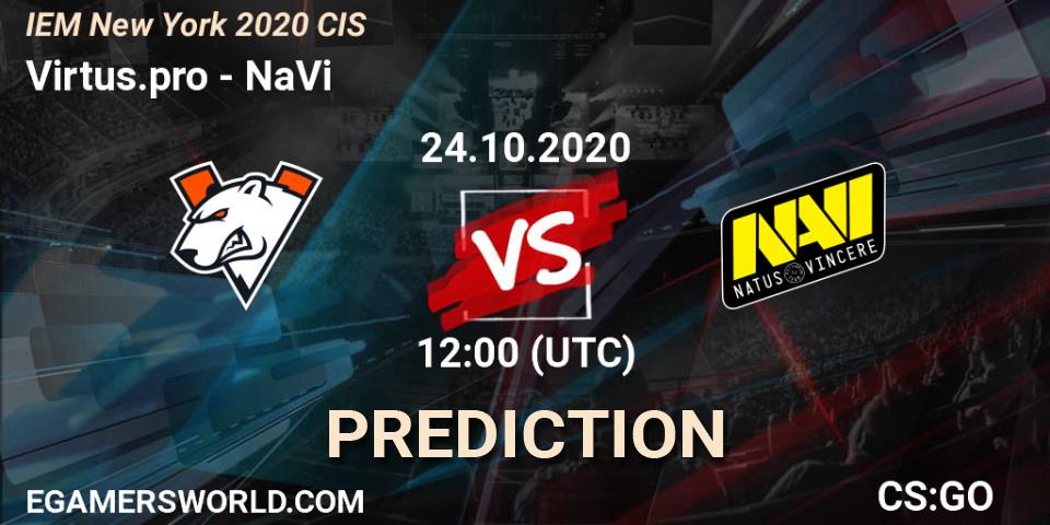 Virtus.pro vs NaVi: Betting TIp, Match Prediction. 24.10.2020 at 12:00. Counter-Strike (CS2), IEM New York 2020 CIS
