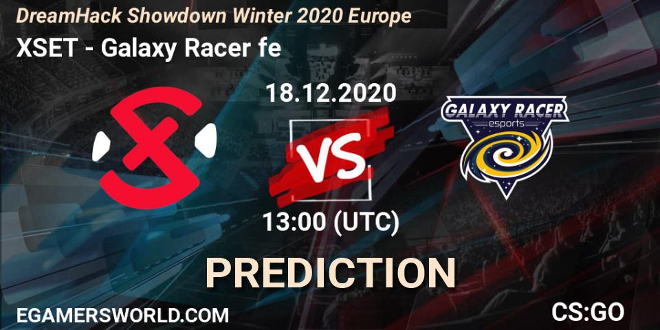 XSET vs Galaxy Racer fe: Betting TIp, Match Prediction. 18.12.20. CS2 (CS:GO), DreamHack Showdown Winter 2020 Europe