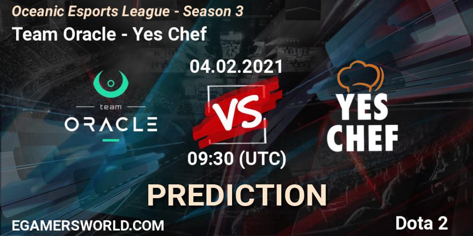 Team Oracle vs Yes Chef: Betting TIp, Match Prediction. 04.02.21. Dota 2, Oceanic Esports League - Season 3