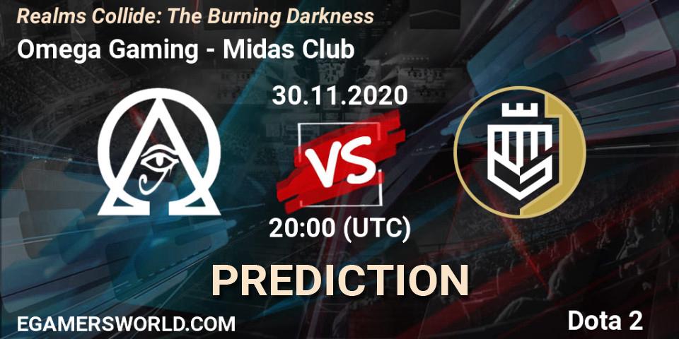 Omega Gaming vs Midas Club: Betting TIp, Match Prediction. 30.11.20. Dota 2, Realms Collide: The Burning Darkness