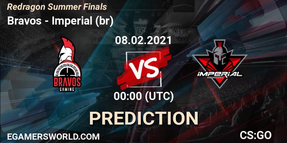 Bravos vs Imperial (br): Betting TIp, Match Prediction. 08.02.2021 at 22:30. Counter-Strike (CS2), Redragon Summer Finals