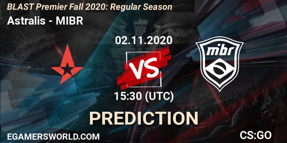 Astralis vs MIBR: Betting TIp, Match Prediction. 02.11.20. CS2 (CS:GO), BLAST Premier Fall 2020: Regular Season