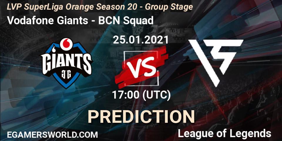 Vodafone Giants vs BCN Squad: Betting TIp, Match Prediction. 25.01.21. LoL, LVP SuperLiga Orange Season 20 - Group Stage