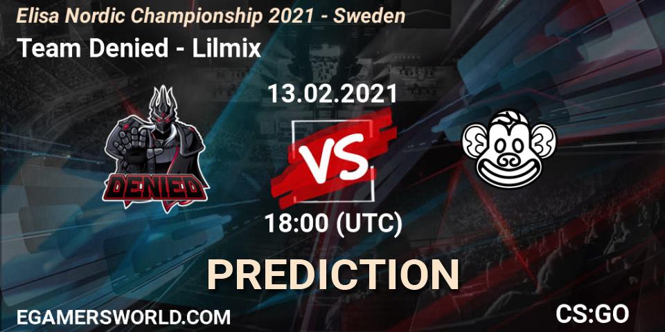 Team Denied vs Lilmix: Betting TIp, Match Prediction. 13.02.21. CS2 (CS:GO), Elisa Nordic Championship 2021 - Sweden