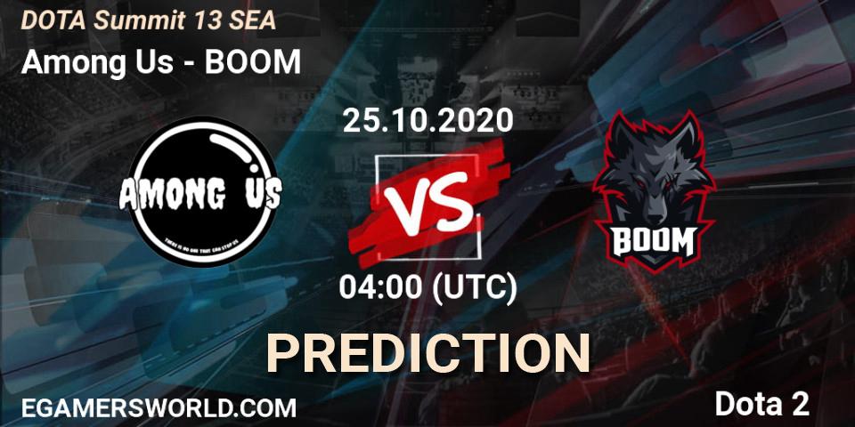 Among Us vs BOOM: Betting TIp, Match Prediction. 25.10.2020 at 04:03. Dota 2, DOTA Summit 13: SEA