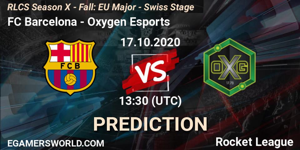 FC Barcelona vs Oxygen Esports: Betting TIp, Match Prediction. 17.10.20. Rocket League, RLCS Season X - Fall: EU Major - Swiss Stage