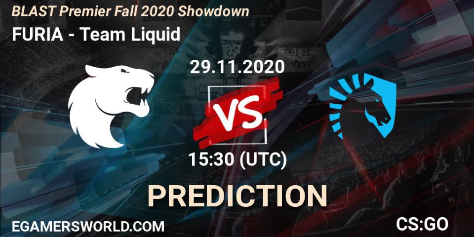 FURIA vs Team Liquid: Betting TIp, Match Prediction. 29.11.2020 at 15:30. Counter-Strike (CS2), BLAST Premier Fall 2020 Showdown