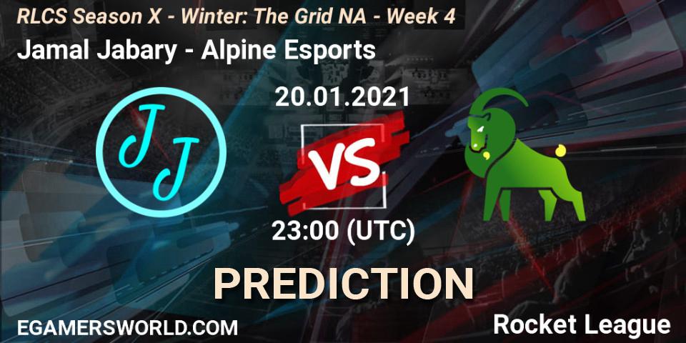 Jamal Jabary vs Alpine Esports: Betting TIp, Match Prediction. 20.01.21. Rocket League, RLCS Season X - Winter: The Grid NA - Week 4