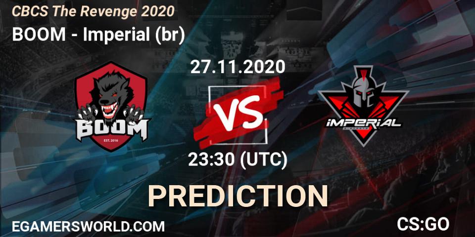 BOOM vs Imperial (br): Betting TIp, Match Prediction. 27.11.20. CS2 (CS:GO), CBCS The Revenge 2020