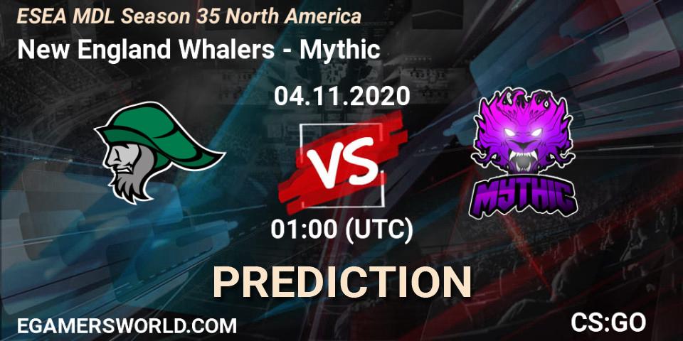 New England Whalers vs Mythic: Betting TIp, Match Prediction. 04.11.20. CS2 (CS:GO), ESEA MDL Season 35 North America