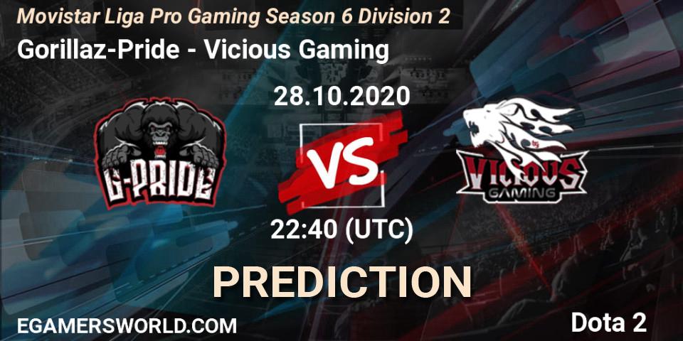 Gorillaz-Pride vs Vicious Gaming: Betting TIp, Match Prediction. 30.10.20. Dota 2, Movistar Liga Pro Gaming Season 6 Division 2
