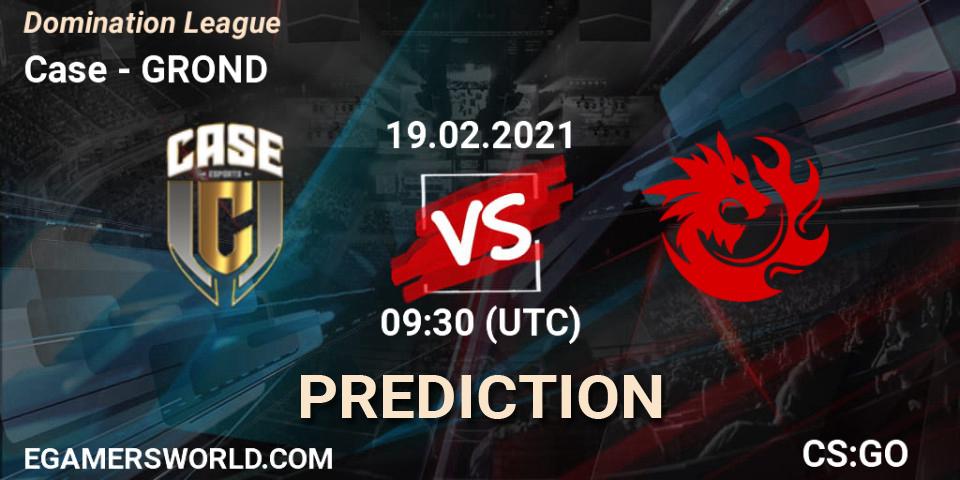 Case vs GROND: Betting TIp, Match Prediction. 19.02.2021 at 09:30. Counter-Strike (CS2), Domination League