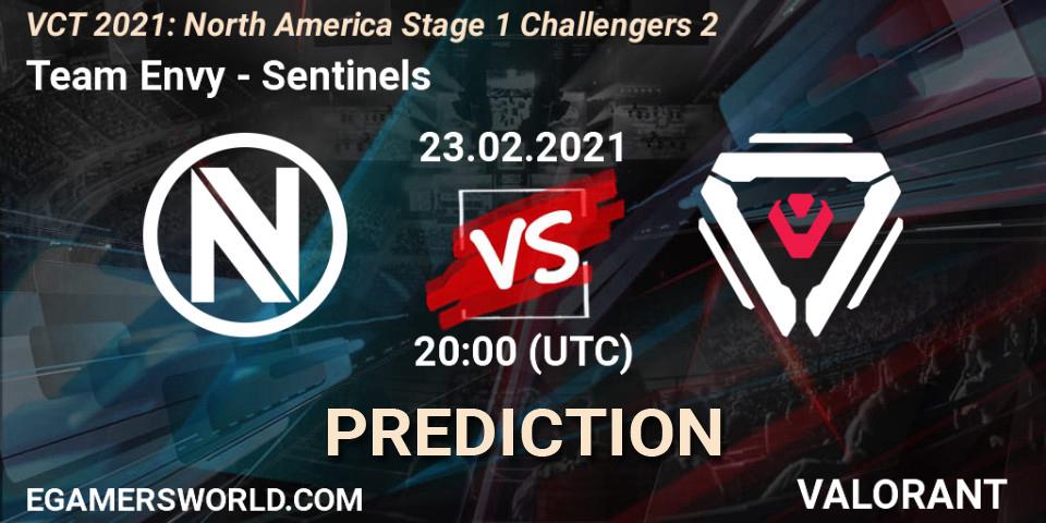 Team Envy vs Sentinels: Betting TIp, Match Prediction. 23.02.2021 at 20:00. VALORANT, VCT 2021: North America Stage 1 Challengers 2