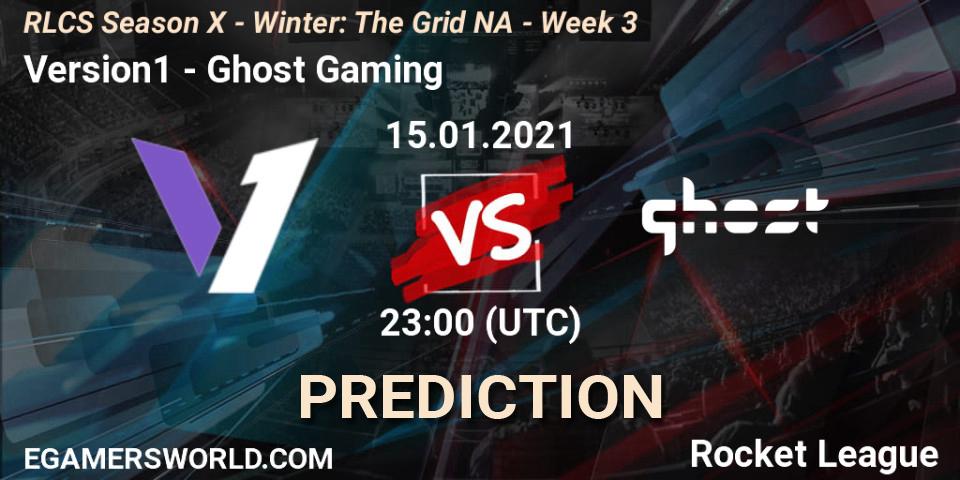 Version1 vs Ghost Gaming: Betting TIp, Match Prediction. 15.01.21. Rocket League, RLCS Season X - Winter: The Grid NA - Week 3