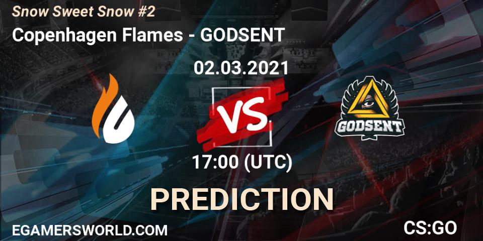 Copenhagen Flames vs GODSENT: Betting TIp, Match Prediction. 02.03.2021 at 17:00. Counter-Strike (CS2), Snow Sweet Snow #2