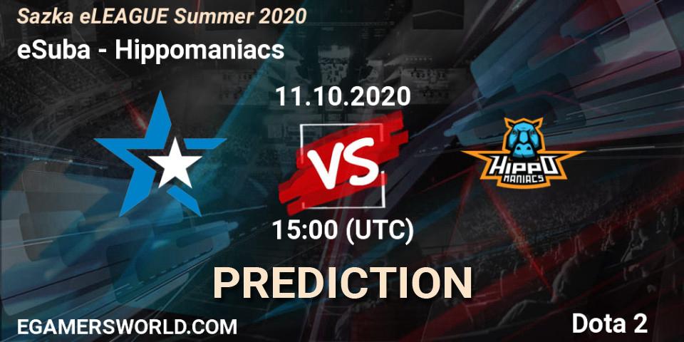 eSuba vs Hippomaniacs: Betting TIp, Match Prediction. 11.10.20. Dota 2, Sazka eLEAGUE Summer 2020