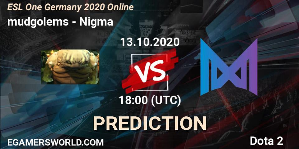mudgolems vs Nigma: Betting TIp, Match Prediction. 13.10.2020 at 18:33. Dota 2, ESL One Germany 2020 Online